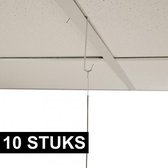 10x Plafond paneelhaken 8 cm - Ophanghaken - Plafonhaken - Bevestigingsmateriaal