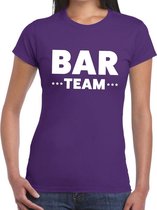 Bar Team / personeel tekst t-shirt paars dames M