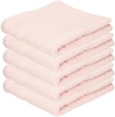 5x Luxe handdoeken licht roze 50 x 90 cm 550 grams - Badkamer textiel badhanddoeken