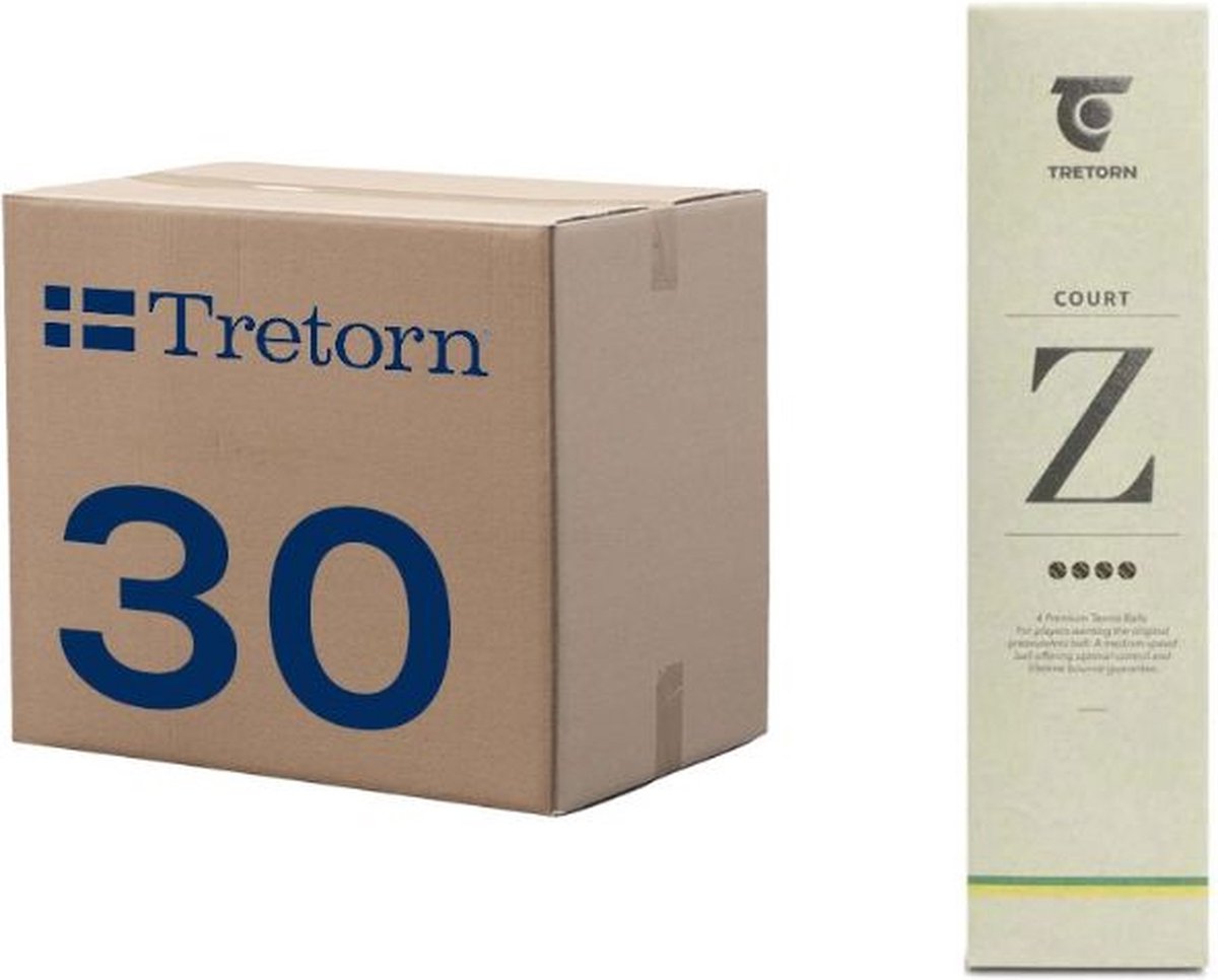 Tretorn Tennisballen Z Court Drukloos Doos 30x4 Ballen