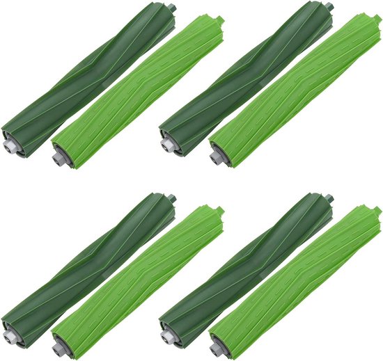4-delige set vervangende rubberen borstels geschikt voor iRobot Roomba E5 E6 i Serie i7 i7+ i8 i8+ i1 i1+ i2 i3 i3+ i4 i4+ i6 J serie robotstofzuigers.