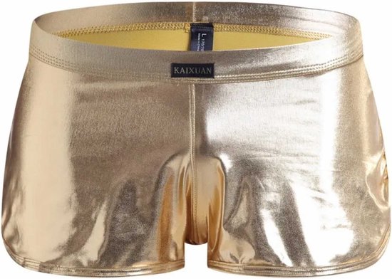 Sous-vêtements GOLDY - Lingerie homme - Vêtements érotiques pour hommes - Sexy - Homme - Lingerie- Caleçons - Boxer - Goud - Brillant