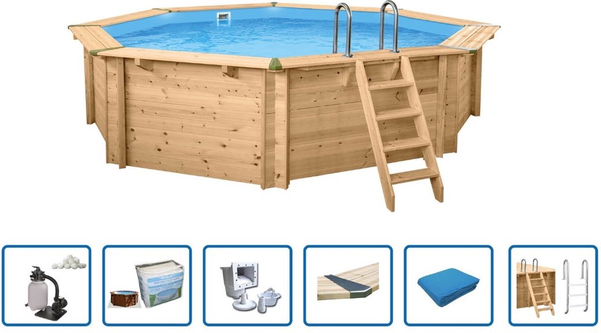 Interline Houten zwembad Bali - Ø 655 cm