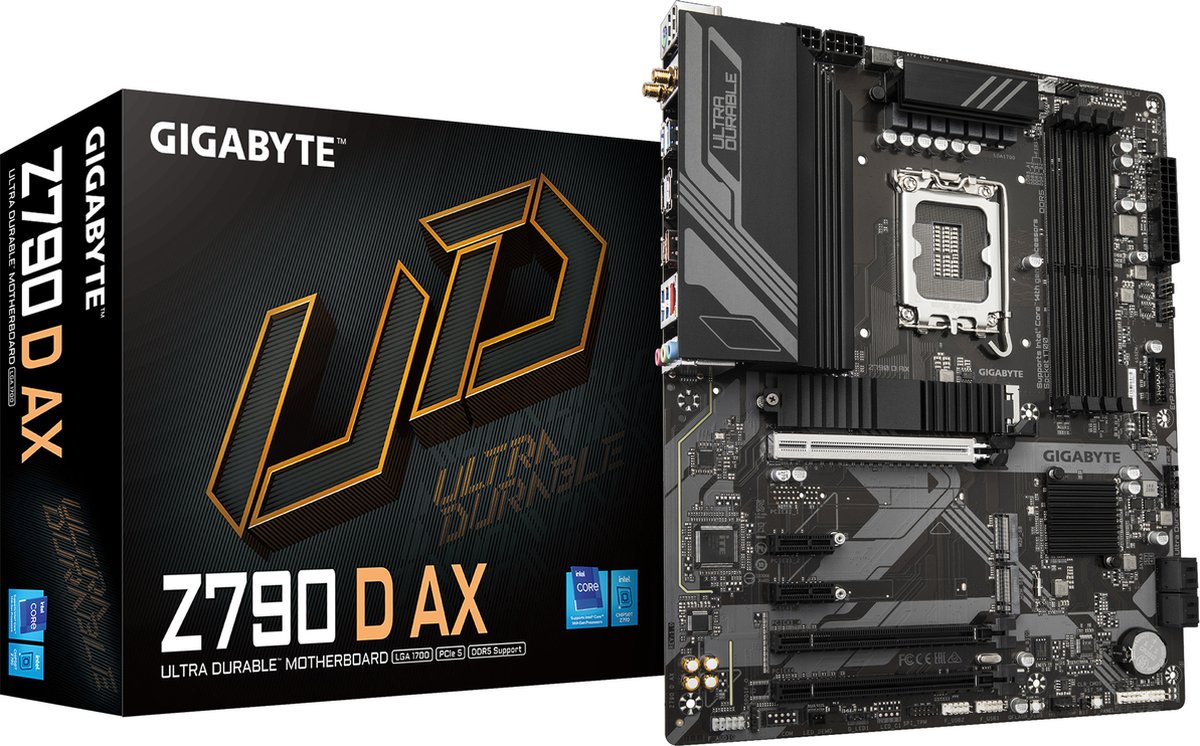 GIGABYTE Z790 D AX moederbord RAID, 2.5 Gb-LAN, Sound, ATX