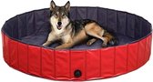 Hondenzwembad - Kinderzwembad - Multifunctioneel - Zandbak - Ballenbak - Opvouwbaar - Anti-Slip - Leegloopventiel - Stevig PVC - Rood - 100*30cm