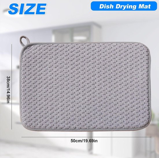 WLHFDC Afdruipmat voor koffiezetapparaat, 30 x 40 cm, sneldrogend, keuken, badkamer, toonbank (bruin