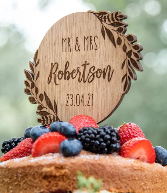 Foto: Gepersonaliseerde verjaardag bruiloft doop taart topper sinterklaas houten liefde hart naam volledig aanpasbaar cake topping bruiloft topping