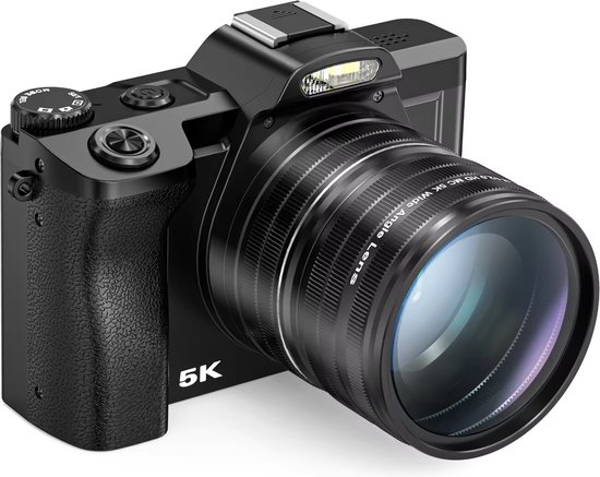 Fotocamera Digitale WGM 64MP 4K Con Zoom 16x E Schermo Flip Rosa