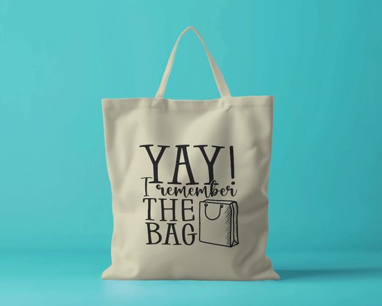 Sac fourre-tout YAY, je me suis souvenu du sac - Sacs fourre- Funny - sac à bandoulière - Tassen drôles - Fashion sarcastique - Citations - Smile - Souriant - Élégant