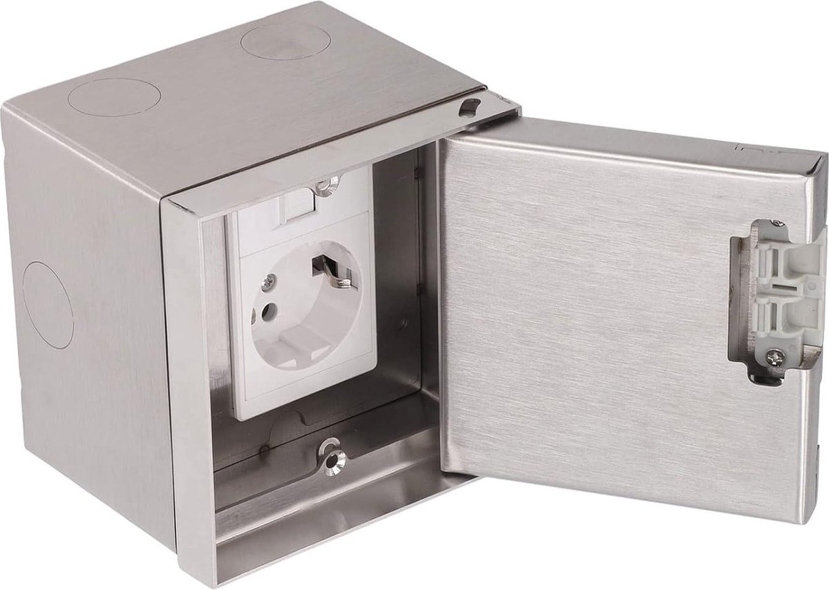 Vloerdoos, Roestvrijstalen Aansluitdoos 4 EU-standaard Stopcontacten AC250V 4000W Stopcontact voor Kantoorvergaderruimte Vloerdoos, Roestvrijstalen Aansluitdoos 4 EU-standaard Stopcontacten AC250V 4000W Stopcontact voor Kantoorvergaderruimte