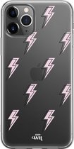 iPhone 11 Pro Case - Thunder Pink - xoxo Wildhearts Transparant Case