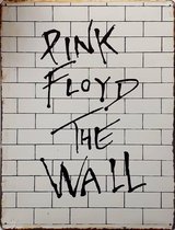 Wandbord Pink Floyd The Wall Metaal Rusty Look 30 x 40 cm