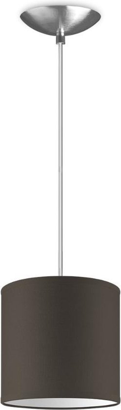 Home Sweet Home hanglamp Bling - verlichtingspendel Basic inclusief lampenkap - lampenkap 16/16/15cm - pendel lengte 100 cm - geschikt voor E27 LED lamp - taupe