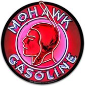 Mohawk Gasoline Neon Look Zwaar Metalen Bord - 40 cm ø