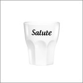 Onbreekbare Shot glaasjes - Borrel glaasjes - met tekst | SALUTE