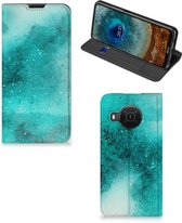 Foto hoesje Nokia X20 | X10 Smart Cover Painting Blue