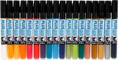 Stift - Permanent Marker - Diverse Kleuren - Papier, Karton, Hout, Metaal, Steen - Lijndikte 1-2mm - Plus Color - 18 stuks