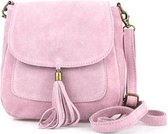 DIVA BAGS | Suède Schoudertas 'IANIRA' | 20x19 cm | PINK