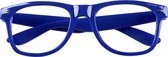 Boland - 4 Partybrillen Les Bleus Blauw - Volwassenen - Unisex - - Landen