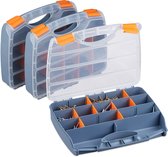 boîte de tri relaxdays - lot de 3 pièces - boîte assortiment - boîte compartiment - petits compartiments