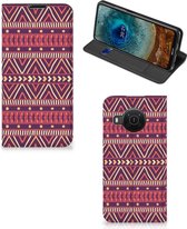 Bookcase Nokia X20 | X10 Smart Cover Aztec Purple