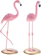 Flamingos in Love - Flamingo decoratie set - Twee stuks - Voor binnen en buiten - 20cm lang