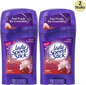 Lady Speed Stick Cool Fantasy Deodorant Stick - 48H Zweet Bescherming & Anti Witte Strepen - Populairste Anti Transpirant Deo Stick - Deodorant Vrouw - 2-Pack
