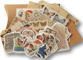 Papier En Stickerset 30 Delig - Thema Vlinders En Paddenstoelen - D050 - Bullet Journal Papier - Papier Voor Scrapbook 30 Stuks - Kaarten Maken - Hobby Papier Set 30 Stuks - Vintag