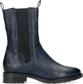 Manfield - Dames - Navy leren chelsea boots - Maat 41