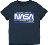 Name it t-shirt jongens - donkerblauw - NKMnasa - maat 146/152