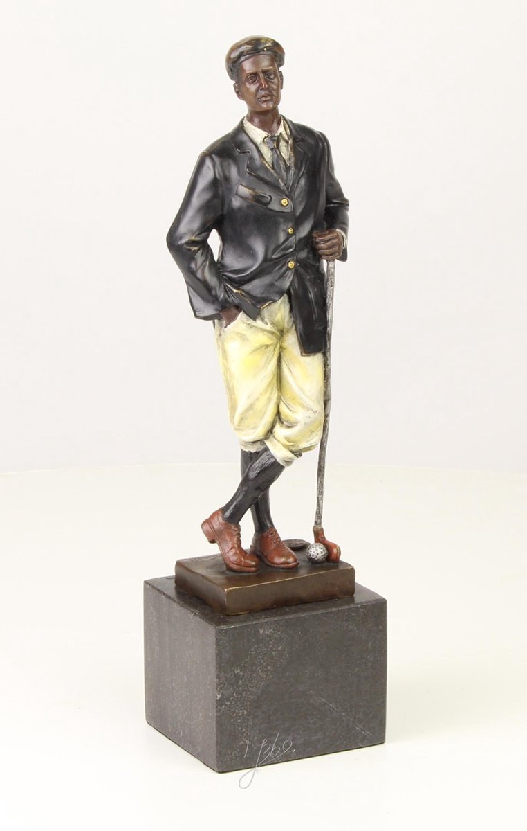 Bronzen Beeld Golfer