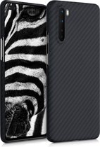 kalibri hoesje voor OnePlus Nord - aramidehoes voor smartphone - mat zwart