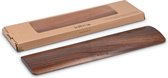 Kalibri houten polssteun voor toetsenbord - Ergonmische polssteun - Voor gamen of thuiswerken - Walnoothout - Maat M