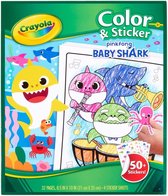 Crayola - Kleur- en Stickerboek - Baby Shark - 32 pagina's  - 50+ Stickers