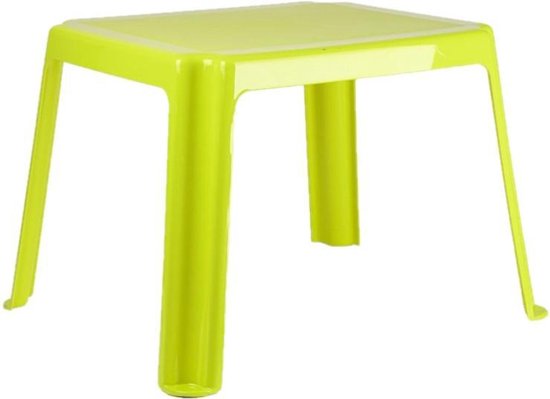 Kunststof kindertafel groen 55 x 66 x 43 cm - Kindertafel buiten - Bijzettafel