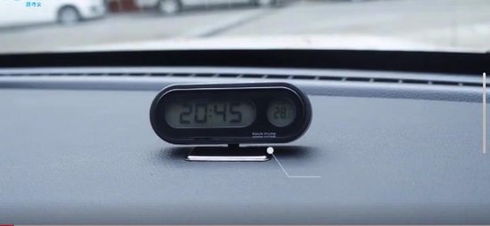 Horloge de voiture numérique 2 en 1 - thermomètre - horloge de voiture -  horloge LED 