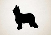 Silhouette hond - Briard - XS - 25x26cm - Zwart - wanddecoratie