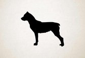Silhouette hond - Cao Fila De Sao Miguel - M - 60x74cm - Zwart - wanddecoratie