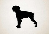 Silhouette hond - Britanny - M - 60x66cm - Zwart - wanddecoratie