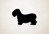 Silhouette hond - Cesky Terrier - L - 71x109cm - Zwart - wanddecoratie