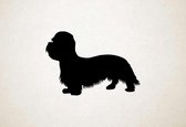 Silhouette hond - Dandie Dinmont Terrier - Dandie Dinmont Terrier - XS - 21x30cm - Zwart - wanddecoratie