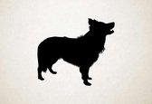 Silhouette hond - Cumberland Sheepdog - Cumberland-herdershond - XS - 25x28cm - Zwart - wanddecoratie
