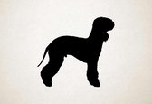 Silhouette hond - Bedlington Terrier - XS - 25x27cm - Zwart - wanddecoratie