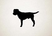 Silhouette hond - Border Terrier - L - 74x109cm - Zwart - wanddecoratie