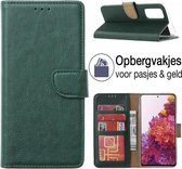 Samsung Galaxy S21 FE Hoesje - book case - Portemonnee hoes - S21FE book hoesje - Groen - EPICMOBILE
