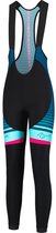 Rogelli Impress Lange Fietsbroek - Dames - Zwart, Blauw, Roze - Maat L