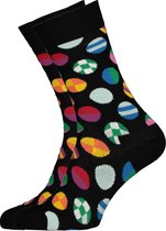 Happy Socks Filled Optic Sokken - Turkooise/Geel/Paars - Maat 36-40