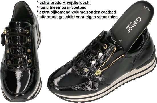 Gabor -Dames - zwart - sneakers - maat 39 | bol