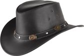 Lederen hoed Scippis Reno zwart maat XL