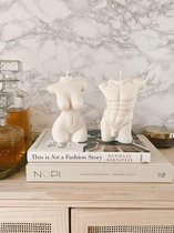 THE HOME MUSE CUPIDO SET | Set van 2 Sojakaarsen | Mannelijk & Vrouwelijk Lichaam | Handgemaakt